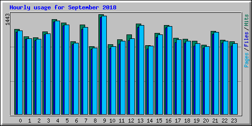 Hourly usage for September 2018