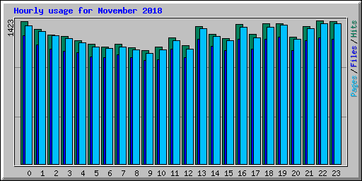 Hourly usage for November 2018